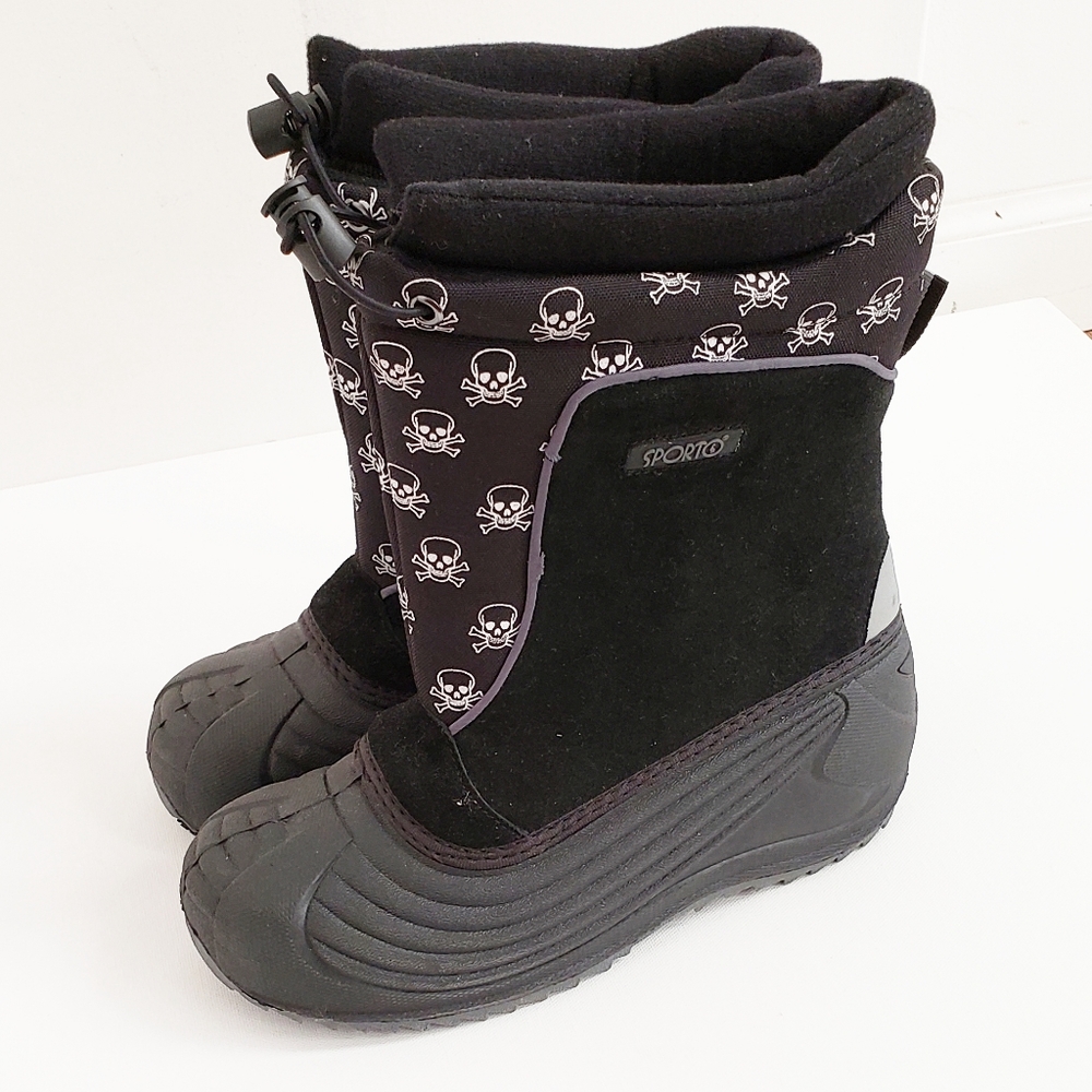 SPORTO Skully Leather Boys Winter Boots Size 5